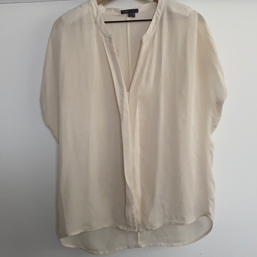 Beige Silk Top Vince